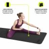 Mata do jogi i ćwiczeń HyperMotion Lotos TPE 6 mm z paskiem – 183 × 61 cm – czarna